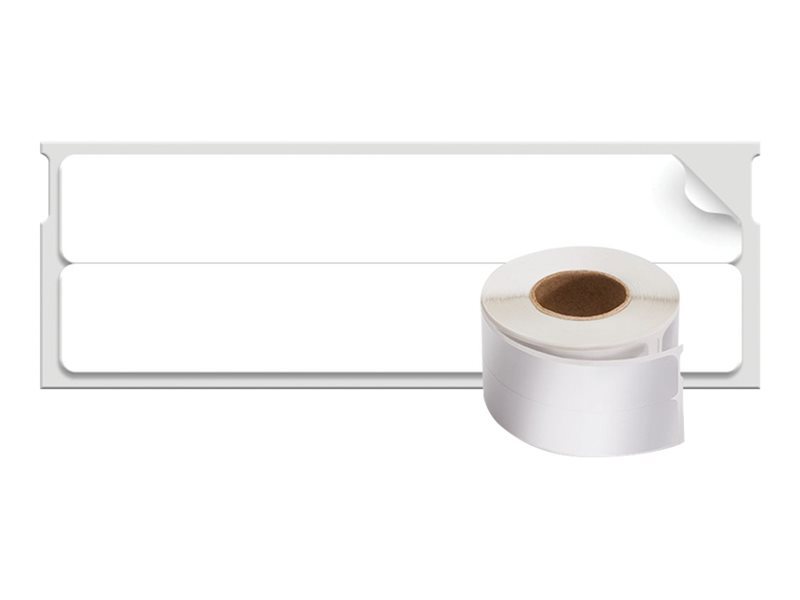 Label Maker Label: White, Die Cut Paper with Semi Perm Adhesive, 3-1/2